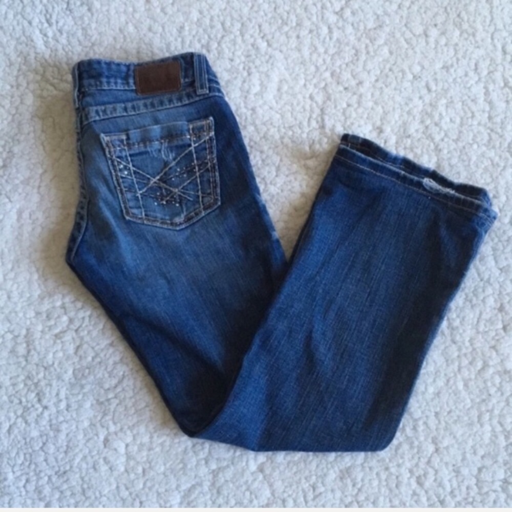 🛍 BKE Stella Boot Distressed Blue Jeans